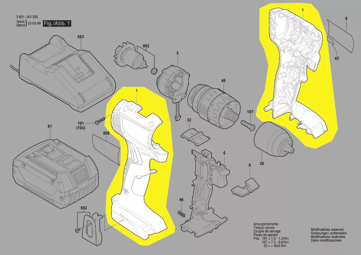 Coquille / boitier moteur réf. 1 605 806 62H Bosch